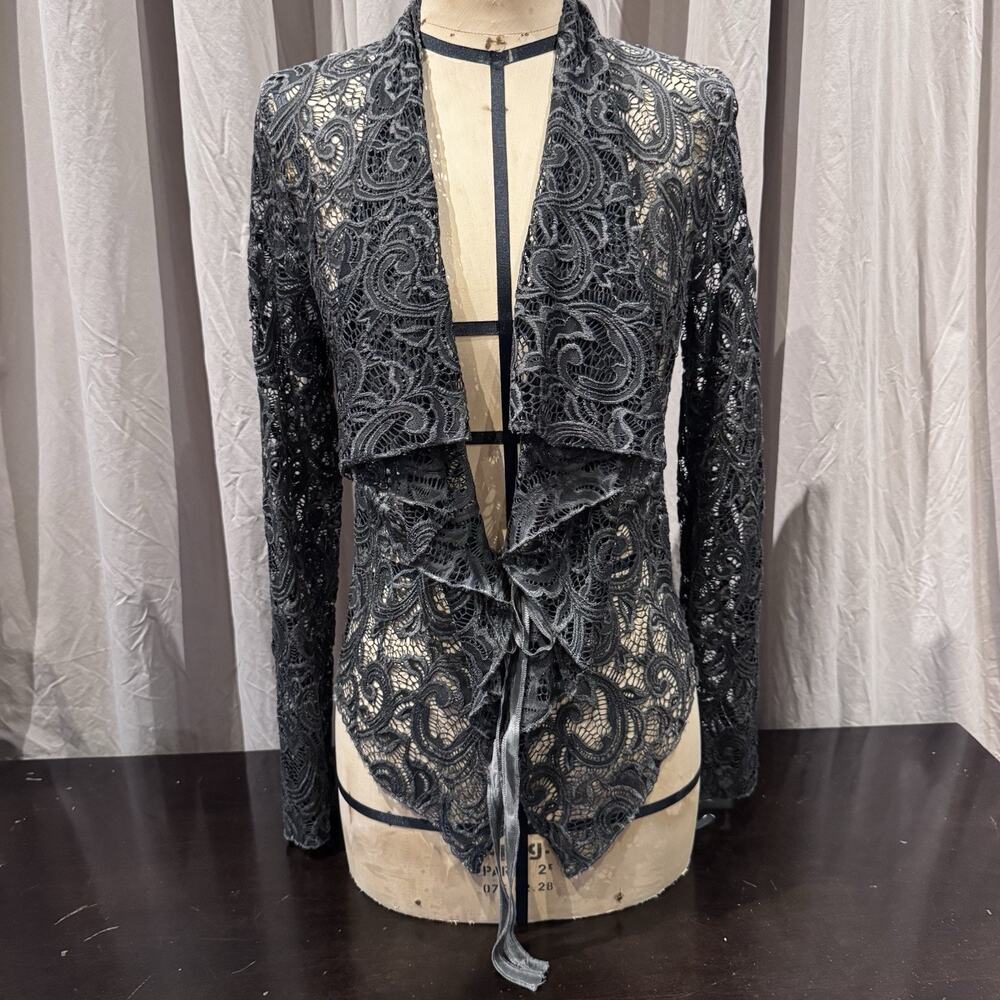 Vintage Ann Ferriday Drape Crop Cardigan S/M